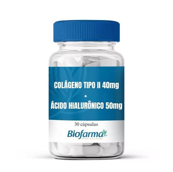 Colágeno Tipo II 40mg + Ácido Hialurônico 50mg - 30 Cápsulas