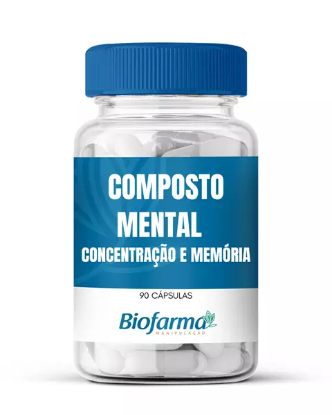 COMPOSTO MENTAL - CONCENTRAÇÃO E MEMÓRIA - 90 CÁPSULAS