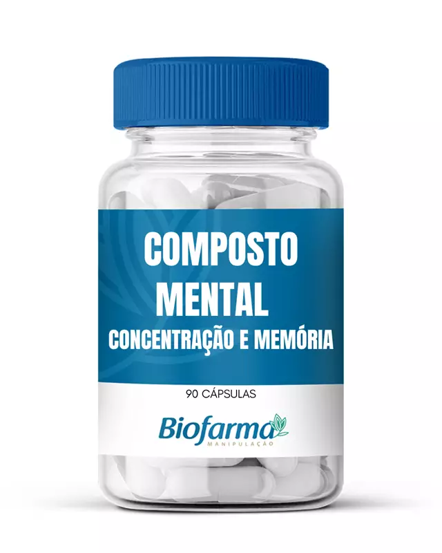 COMPOSTO MENTAL - CONCENTRAÇÃO E MEMÓRIA - 90 CÁPSULAS