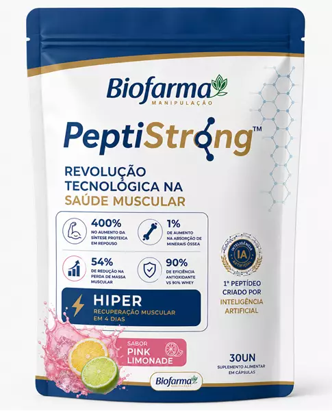 PEPTISTRONG - 30UN - SABOR PINK LEMONADE
