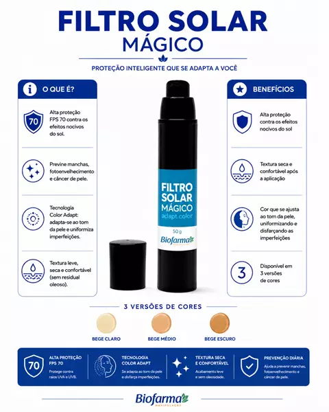 Filtro Solar Mágico � Adapt Color 50g