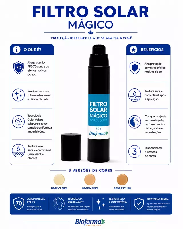 Filtro Solar Mágico � Adapt Color 50g
