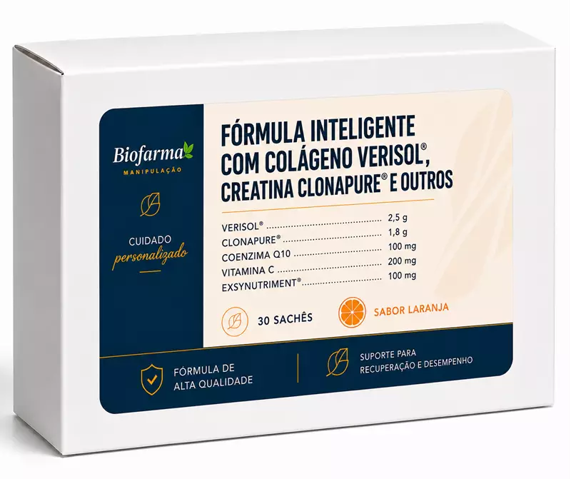Fórmula inteligente com colágeno Verisol e Creatina Clonapure 