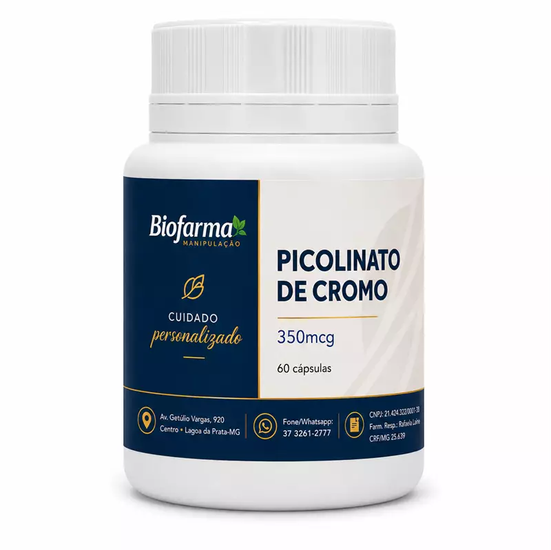 Picolinato de cromo 350mcg 60 cápsulas 