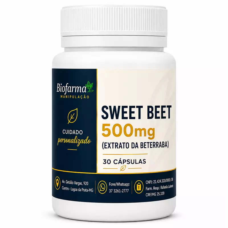 Sweet Beet 500mg 30 Cápsulas (Extrato da Beterraba)