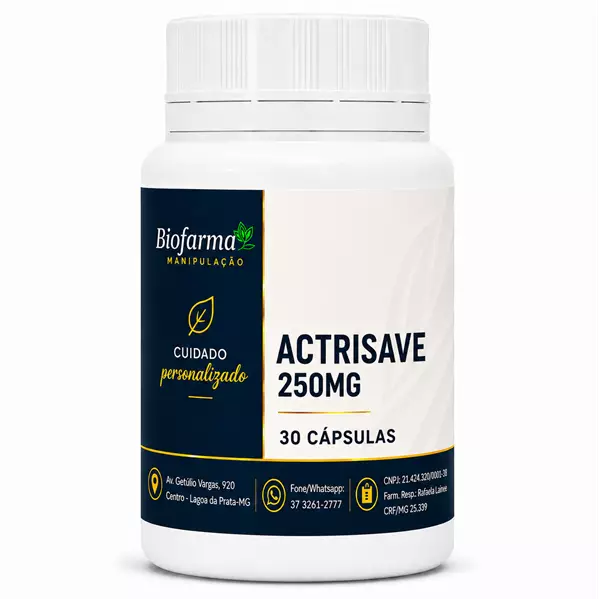 ACTRISAVE 250MG - 30 CÁPSULAS
