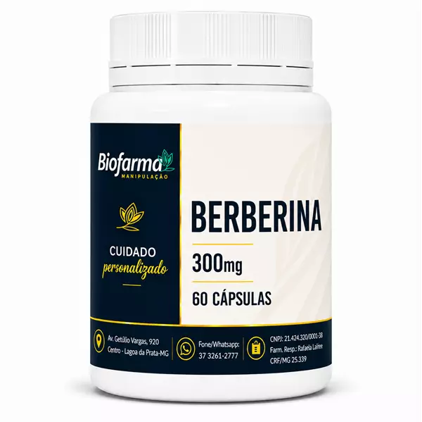 BERBERINA 300MG - 60 cápsulas
