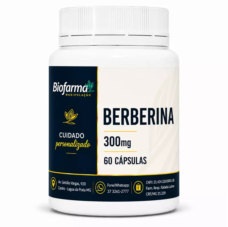 BERBERINA 300MG - 60 cápsulas