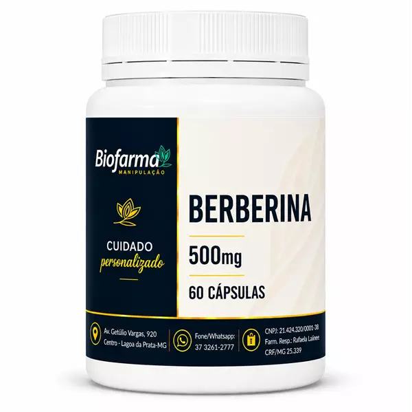 BERBERINA 500MG - 60 CÁPSULAS