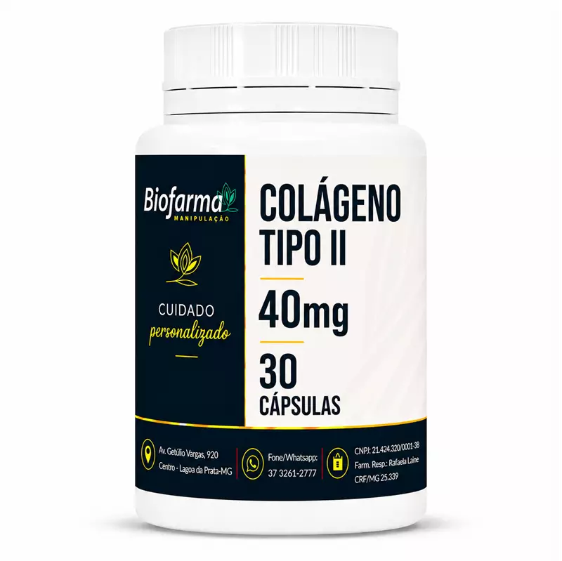 Colágeno Tipo II 40mg - 30 Cápsulas