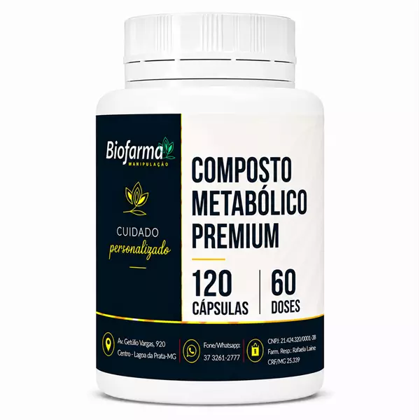 Composto Metabólico Premium � 120 cápsulas/ 60 doses