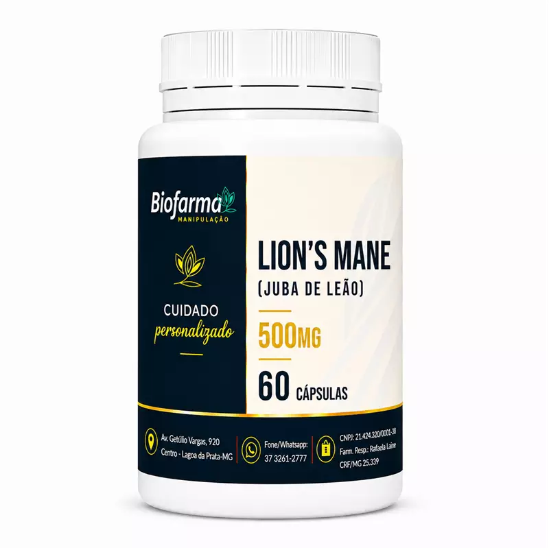 LION'S MANE (JUBA DE LEÃO) 500MG - 60 CÁPSULAS