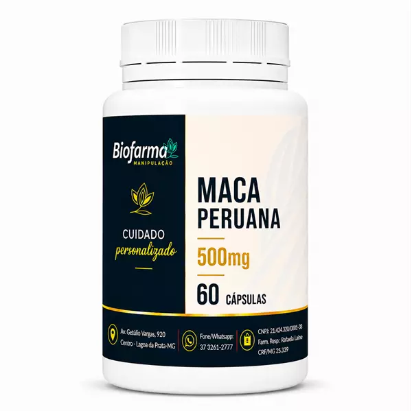 Maca Peruana 500mg 60 Cápsulas