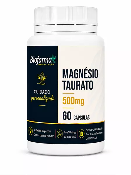 Magnésio Taurato 500mg 60 cápsulas