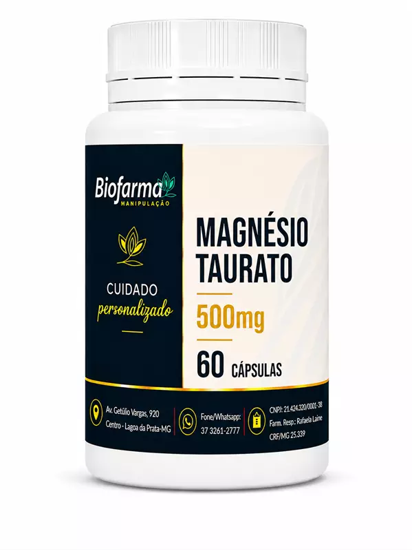 Magnésio Taurato 500mg 60 cápsulas