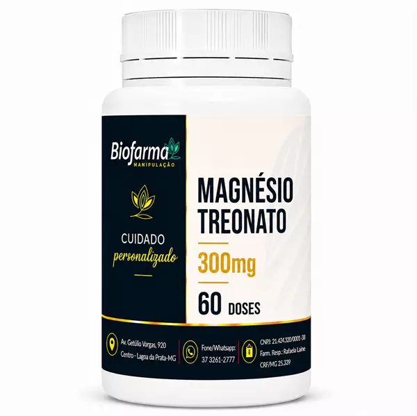 Magnésio Treonato 300mg 60 Doses