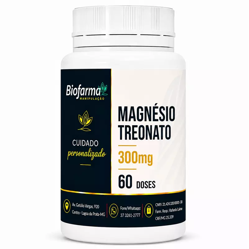 Magnésio Treonato 300mg 60 Doses