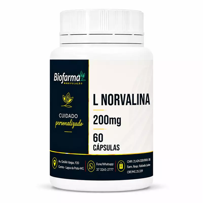 L Norvalina 200mg - 60 cápsulas 