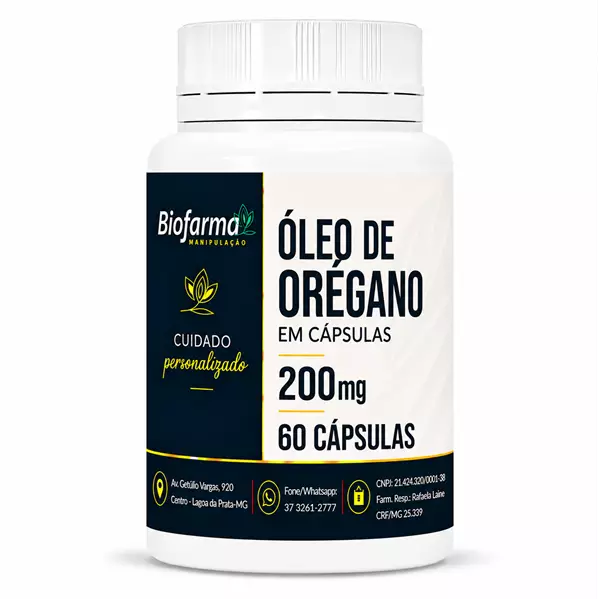 Óleo de Orégano em Cápsulas 200 mg - 60 cápsulas