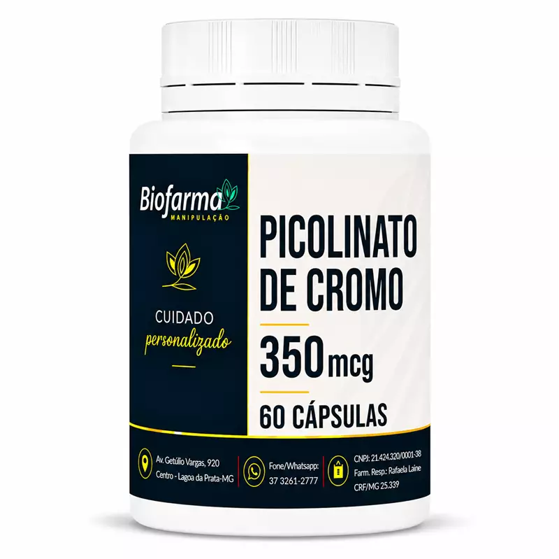 Picolinato de cromo 350mcg 60 cápsulas 