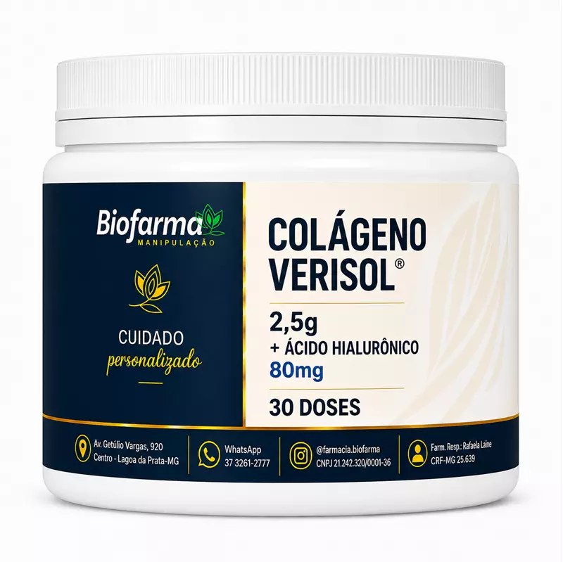 Colágeno Verisol 2,5g + Ácido Hialurônico 80mg 30 doses