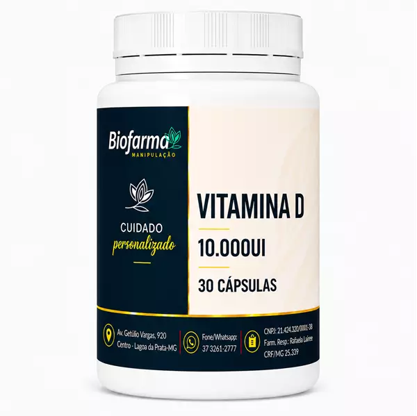 Vitamina D 10.000UI 30 Cápsulas