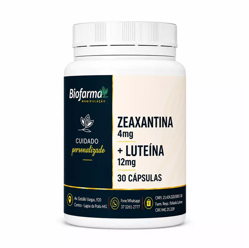 Zeaxantina 4 mg + Luteína 12 mg � 30 Cápsulas